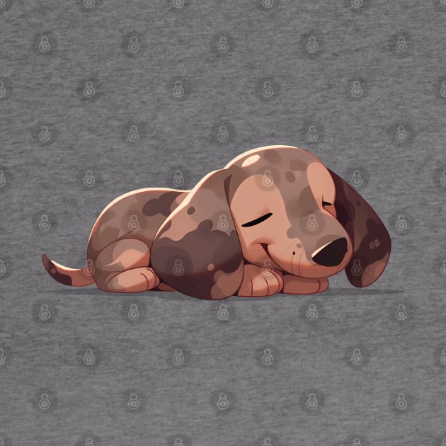 Dapple Dachshund Puppy Taking A Nap by Lunatic Bear